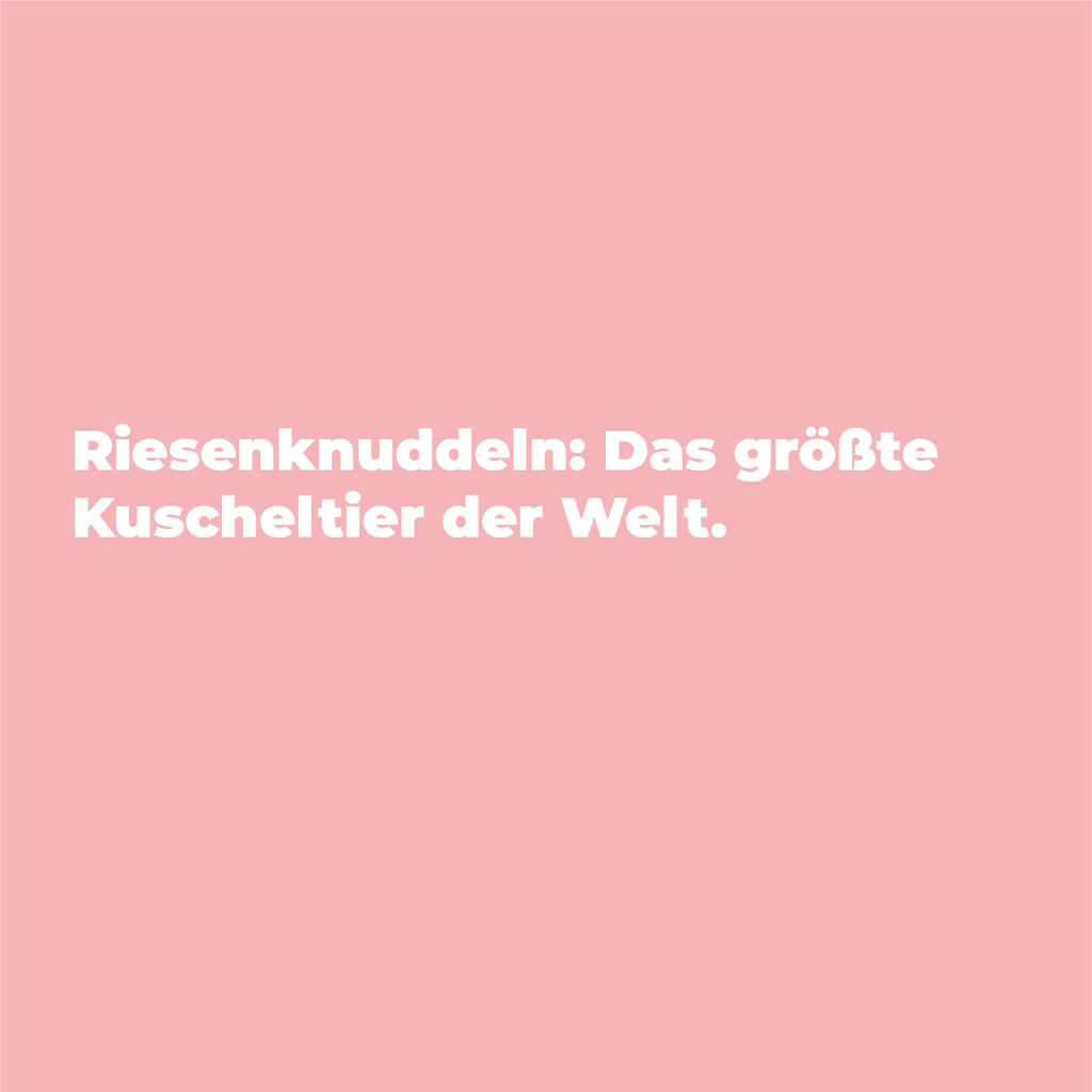 Riesenknuddeln: Das größte Kuscheltier der Welt.